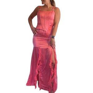 Jovani Corset Pink Skirt Set